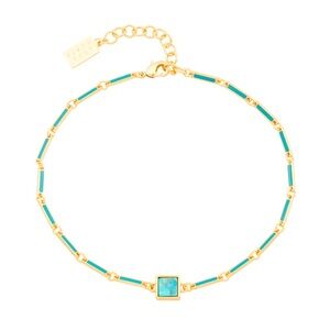 Turquoise Enamel Ankle Bracelet Luna Norte New